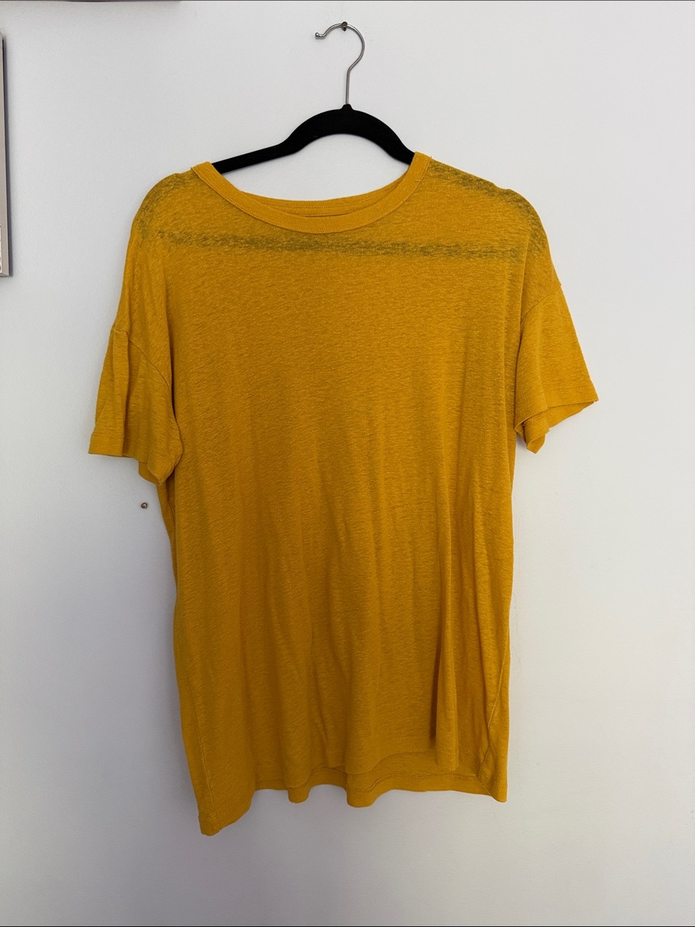 Aerie Mustard Yellow Burnout Tee